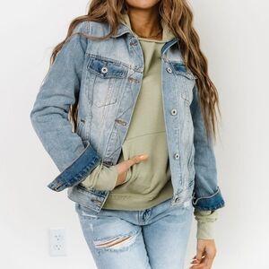Ampersand Ave Light Blue Jean Jacket